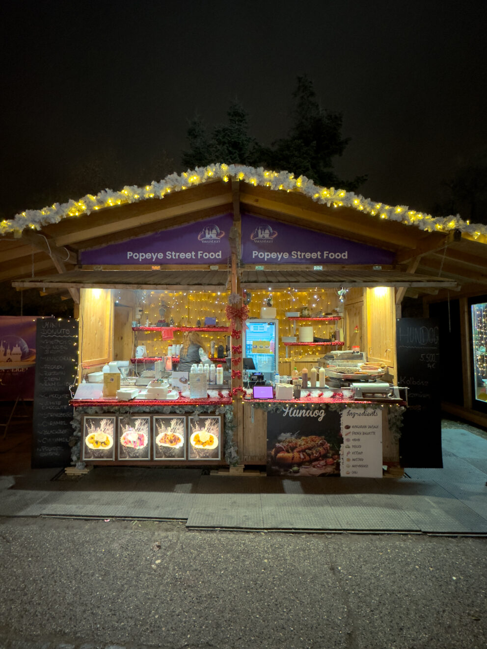 A wide selection of street food at Vajdahunyad Castle